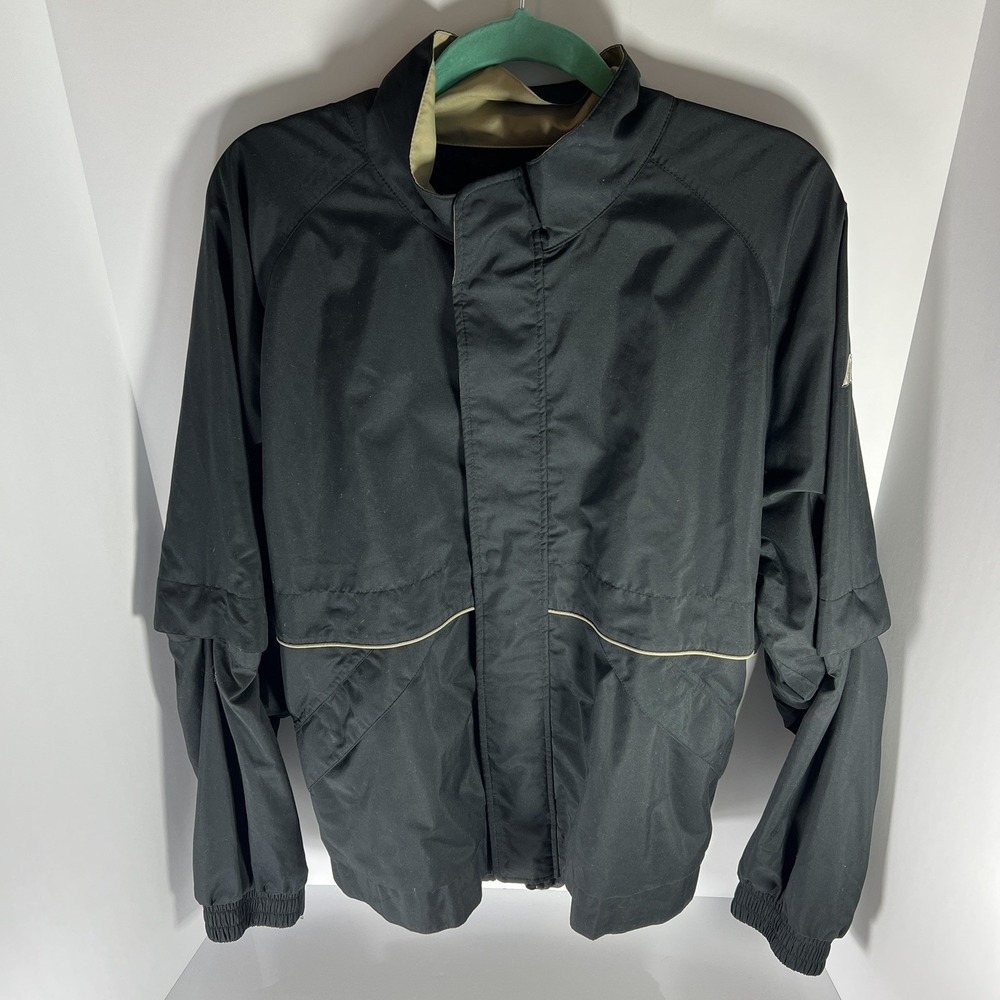 Vintage Mizuno Performance Men's Black Windbreaker Golf Jacket Size Large GUC